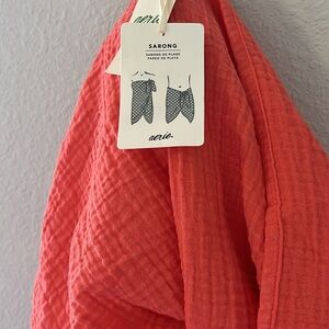 Aerie Sarong Bottom - coral swim coverup